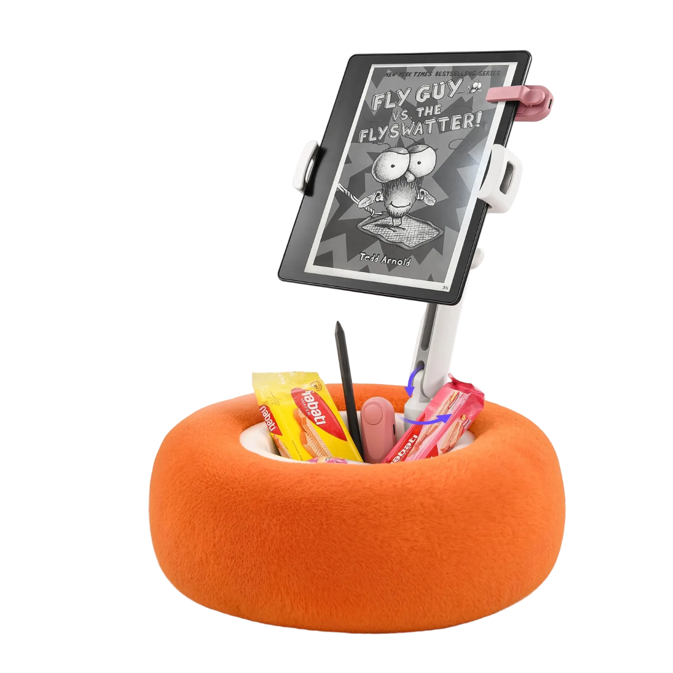 Adjustable Ball-and-Socket Pillow Tablet Stand