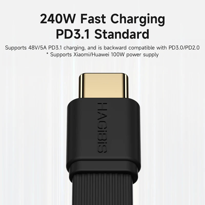 Hagibis USB4 240W 80Gbps Right Angle Cable
