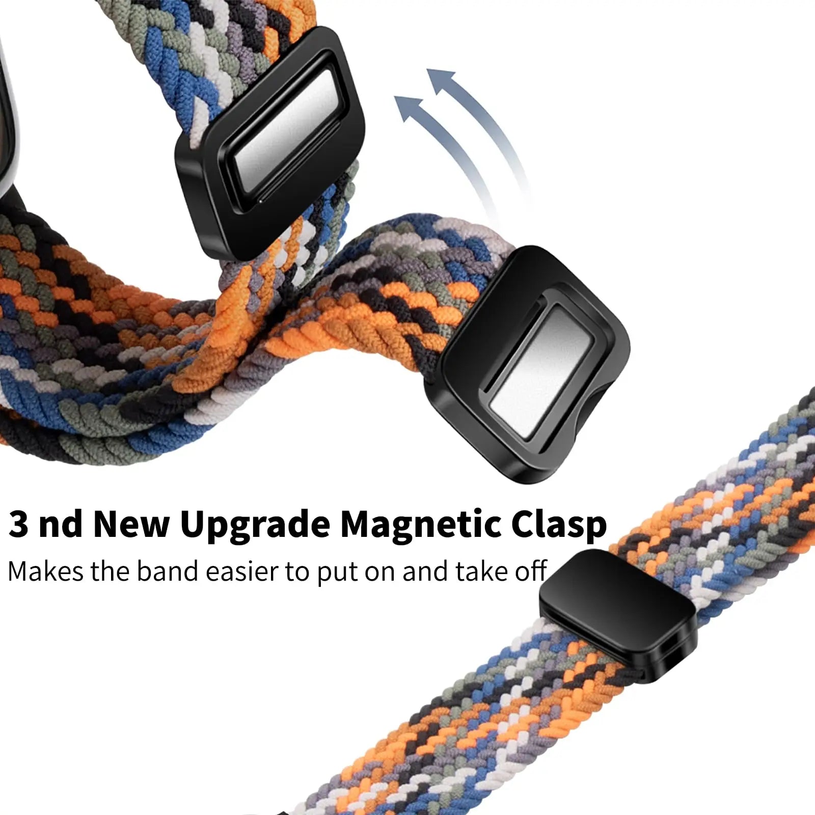 Adjustable Braided Solo Loop Magnetic Bracelet Sport Replacement Strap for Xiaomi Redmi Watch 4