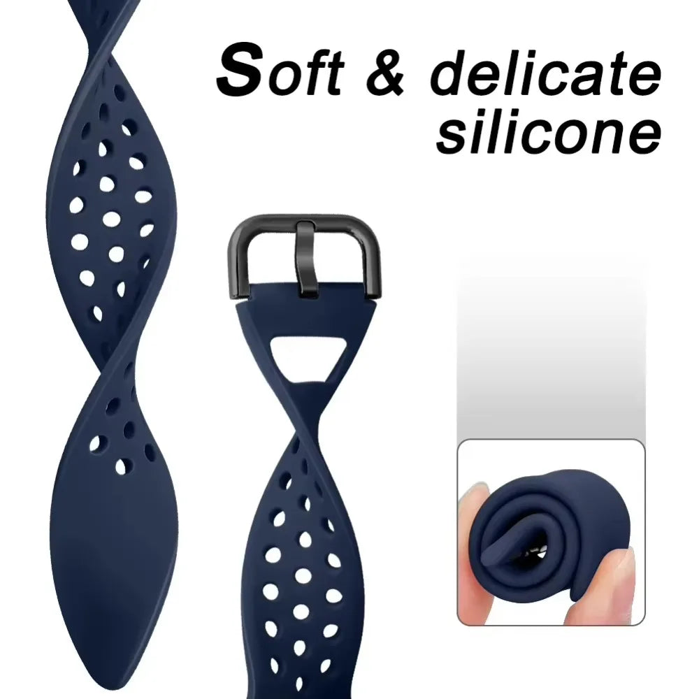 Perforated Silicone Band with Ventilation Holes for Apple Watch