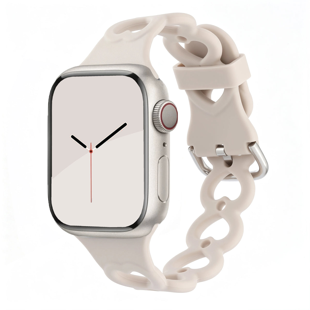 Breathable Perforated Silicone Band with Pin Buckle for Apple Watch