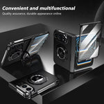Shockproof Hard PC MagSafe Case with 360° Rotating Ring Stand for iPhone Duo
