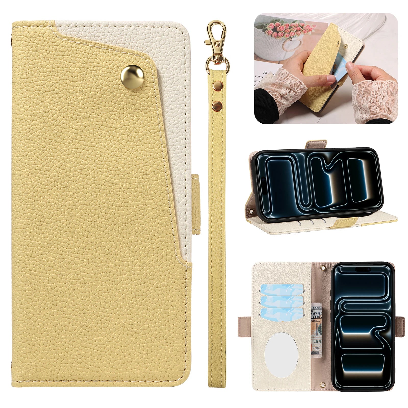 Skin Feel Leather Wallet Case for iPhone 17 Series