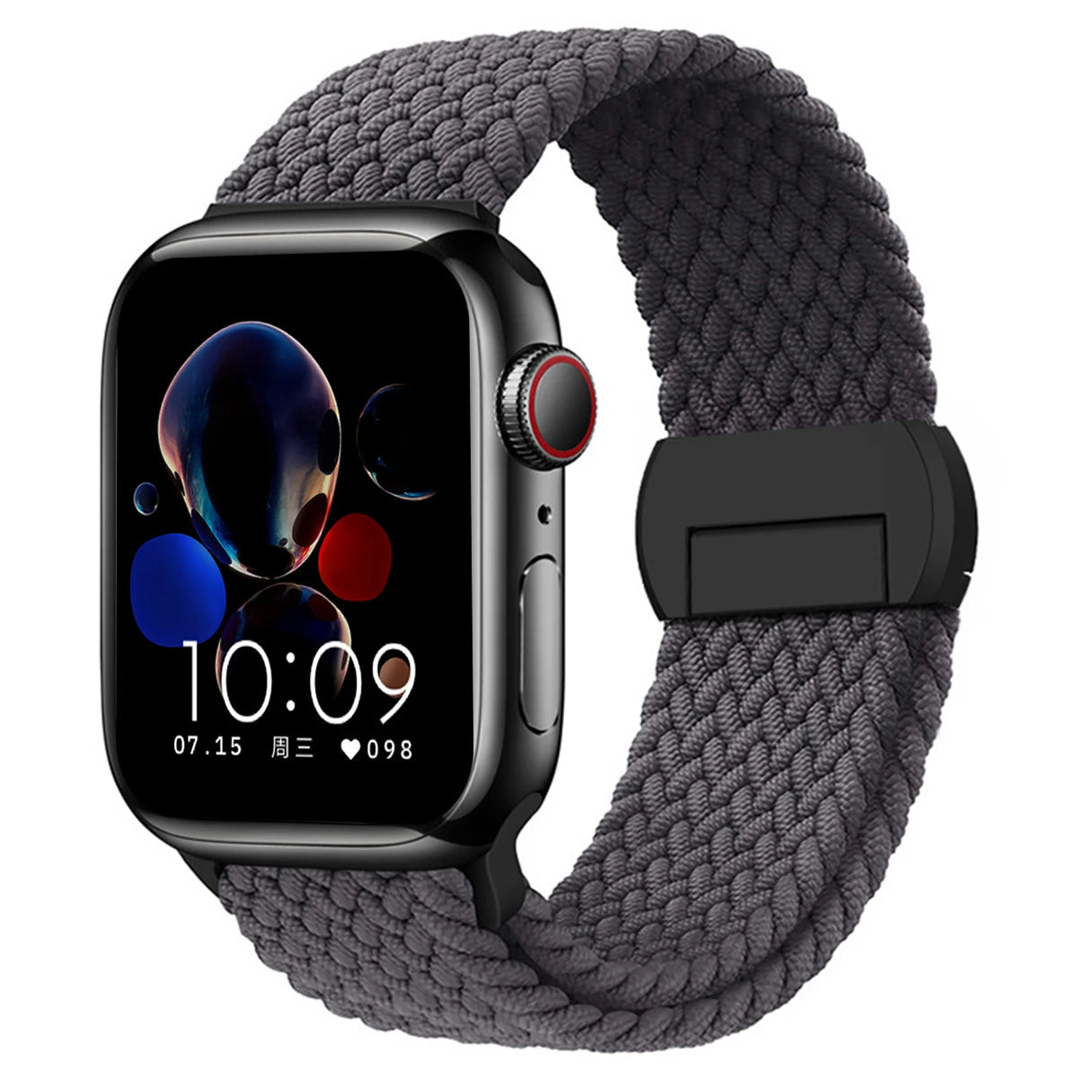 Stretchable Braided Solo Loop with Magnetic Closure for Apple Watch