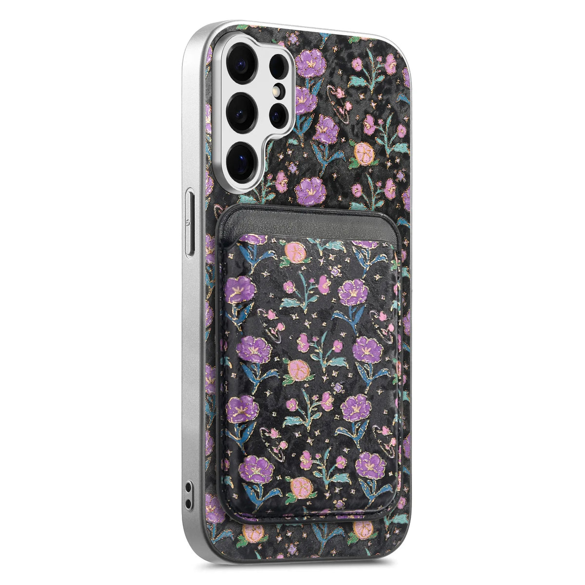 Premium Embossed Leather Case with Removable Card Holder for Samsung Galaxy S26 Series