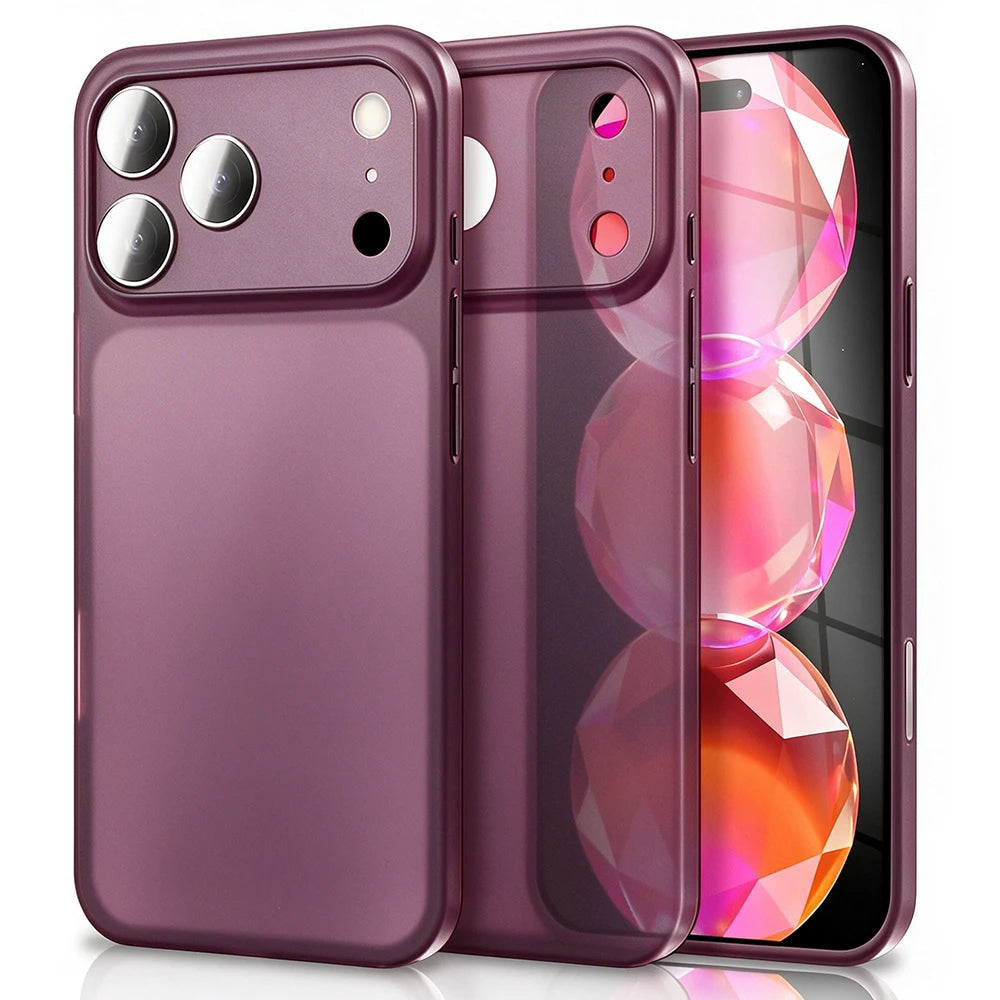 Ultra-Thin Translucent Matte Hard Case with Raised Camera Protection for iPhone 18 Series