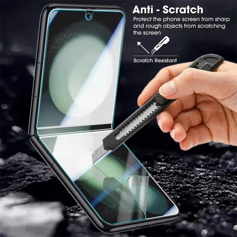 Clear Front and Back Screen Protector with Camera Lens Cover for Samsung Galaxy Z Flip 7