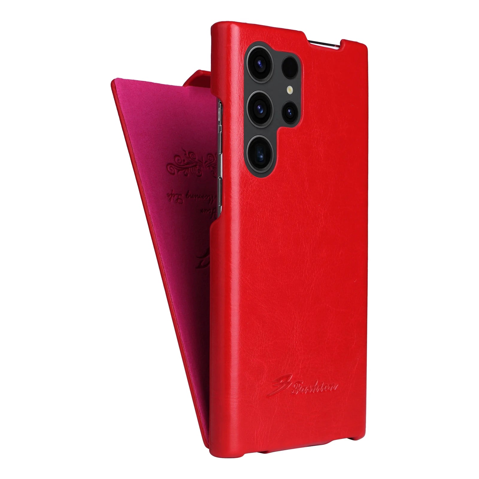 Retro Leather Vertical Flip Case for Samsung Galaxy S24 Series