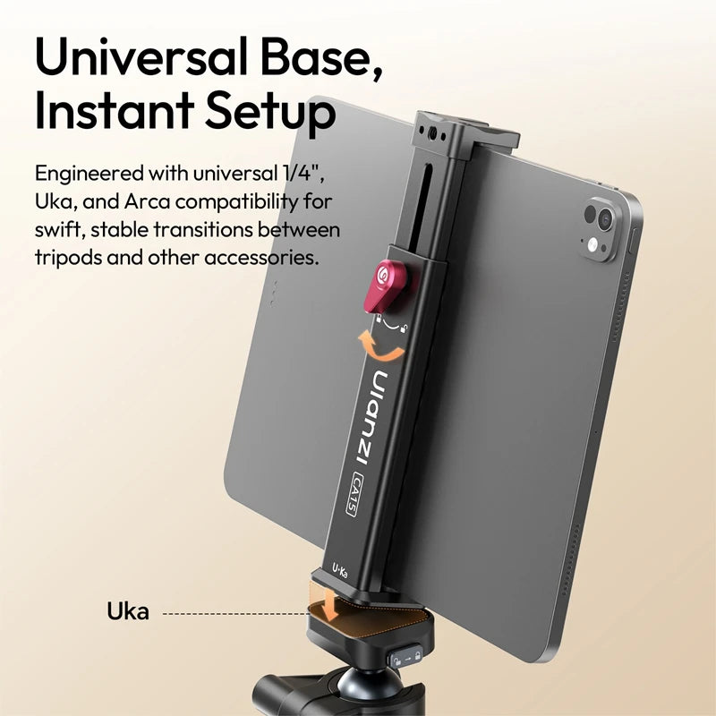 Ulanzi CA15 OneLock Tablet Clamp With 1/4-Inch Screw Mount
