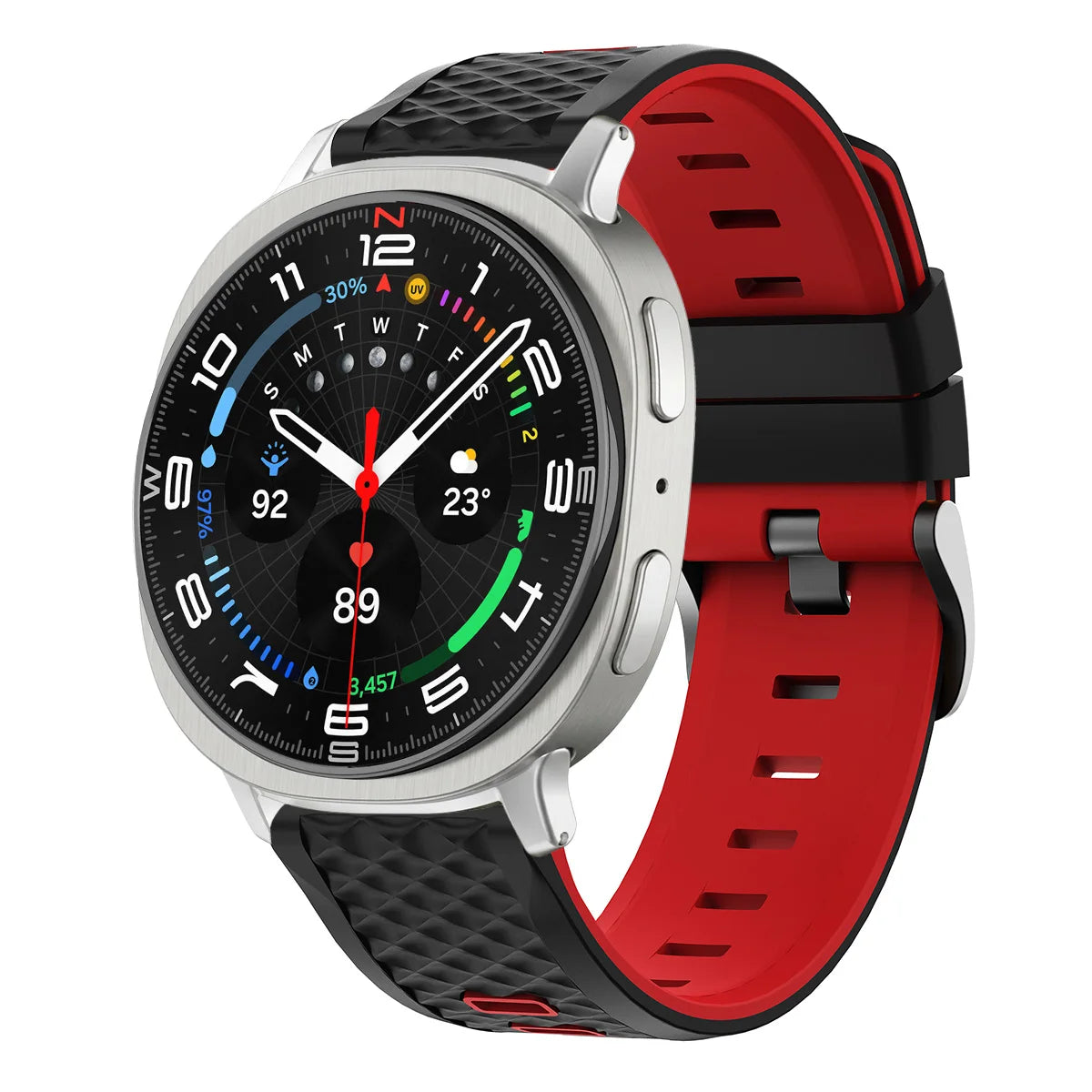 Breathable Quilted Silicone Watch Band with Ventilation Holes for Samsung Galaxy Watch 8 & Galaxy Watch 8 Classic