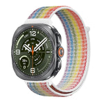 Breathable Nylon Weave Watchband with Hook-and-Loop Closure for Samsung Galaxy Watch Ultra 2