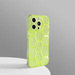Hexagonal Texture Translucent Soft TPU Case for iPhone 16 Series