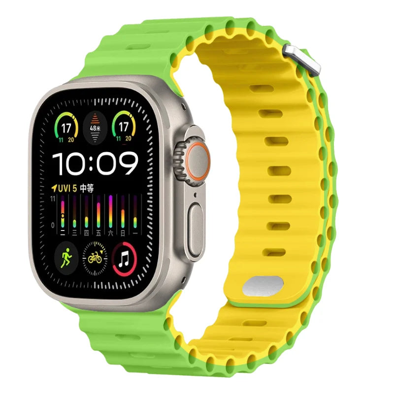 Soft-Touch Ocean Silicone Sport Band for Apple Watch