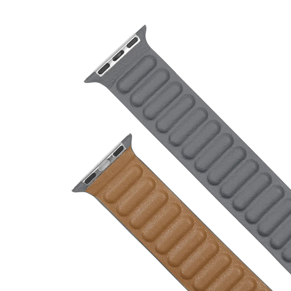 Magnetic Leather Link Band for Apple Watch