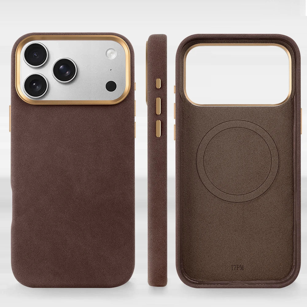 Premium Shockproof Leather MagSafe Case for iPhone 17 Series
