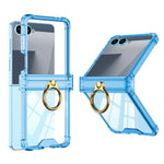 Slim Luxury Hinge Protection Case with Ring Holder for Samsung Galaxy Z Flip 7