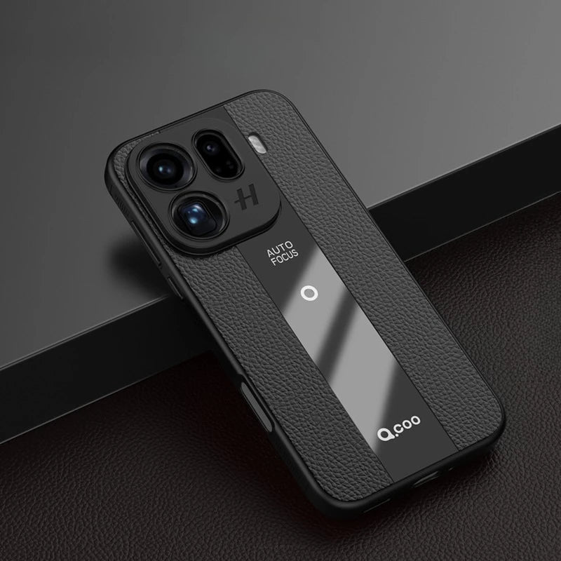 Luxury Litchi Leather Magnetic Case for OPPO Find X9 / X9 Pro