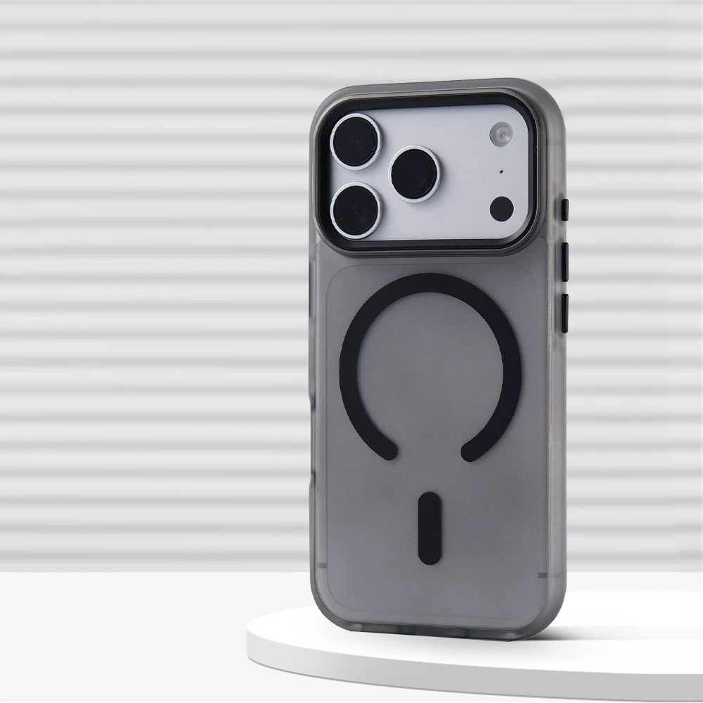 Shockproof Matte Translucent MagSafe Case with Metal Lens Protection for iPhone 17 Series