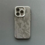 Camouflage Leather MagSafe Shockproof Armor Case for iPhone 15 Series