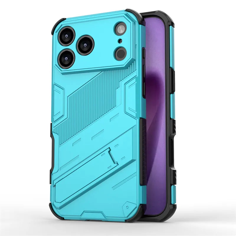 iPhone 17 Series Punk Style Bumper Shield Protective Case with Holder