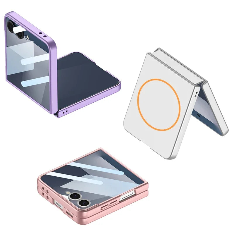 Luxury Slim Matte MagSafe Case with Built-in Screen Protector for Samsung Galaxy Z Flip 7