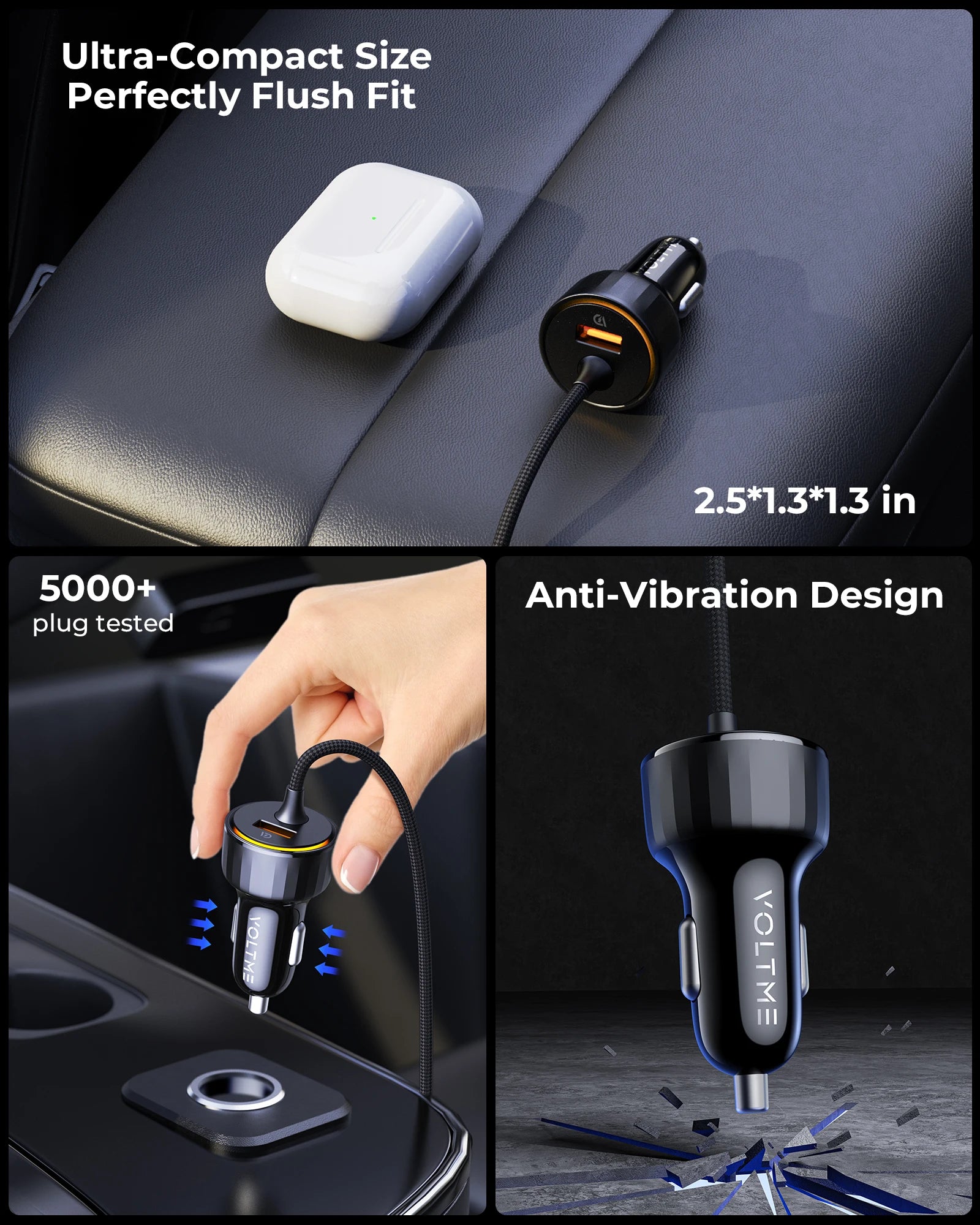 VOLTME 60W Dual Port Car Charger