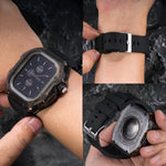 Luxury Transparent Protective Case with Silicone Strap for Apple Watch Ultra 2