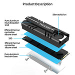 TEUCER M.2 NVMe SSD Heatsink with Active Cooling Fan
