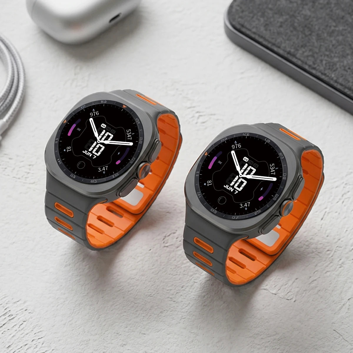 Silicone Sports Band with Magnetic Clasp Closure for Samsung Galaxy Watch Ultra 2