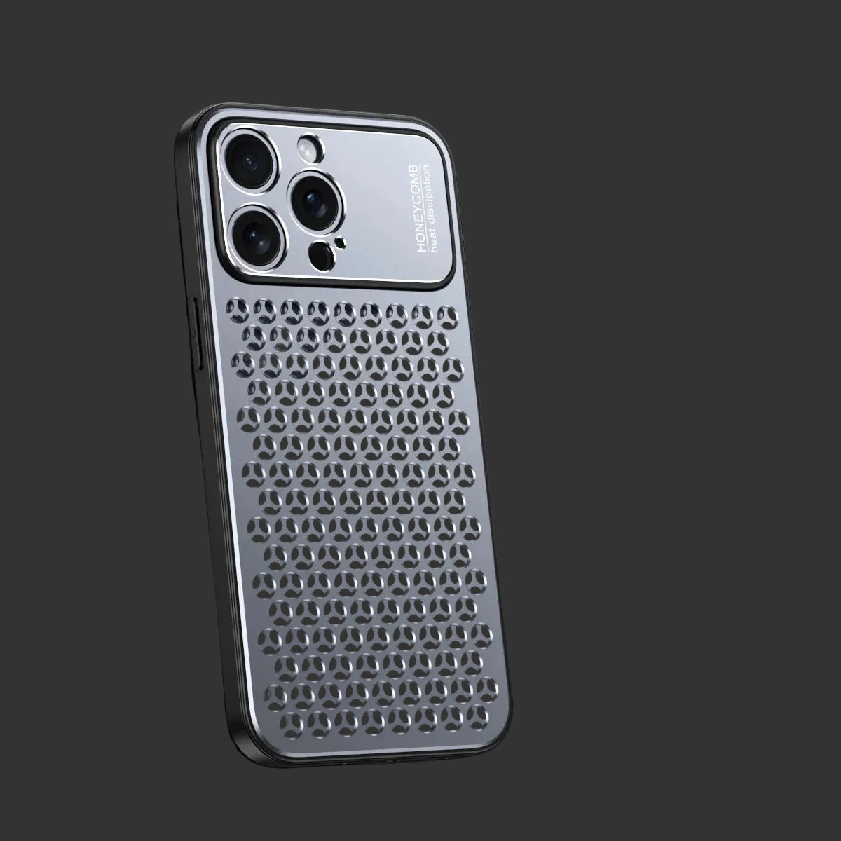 Luxury Honeycomb Metal Phone Case for iPhone 16 Series
