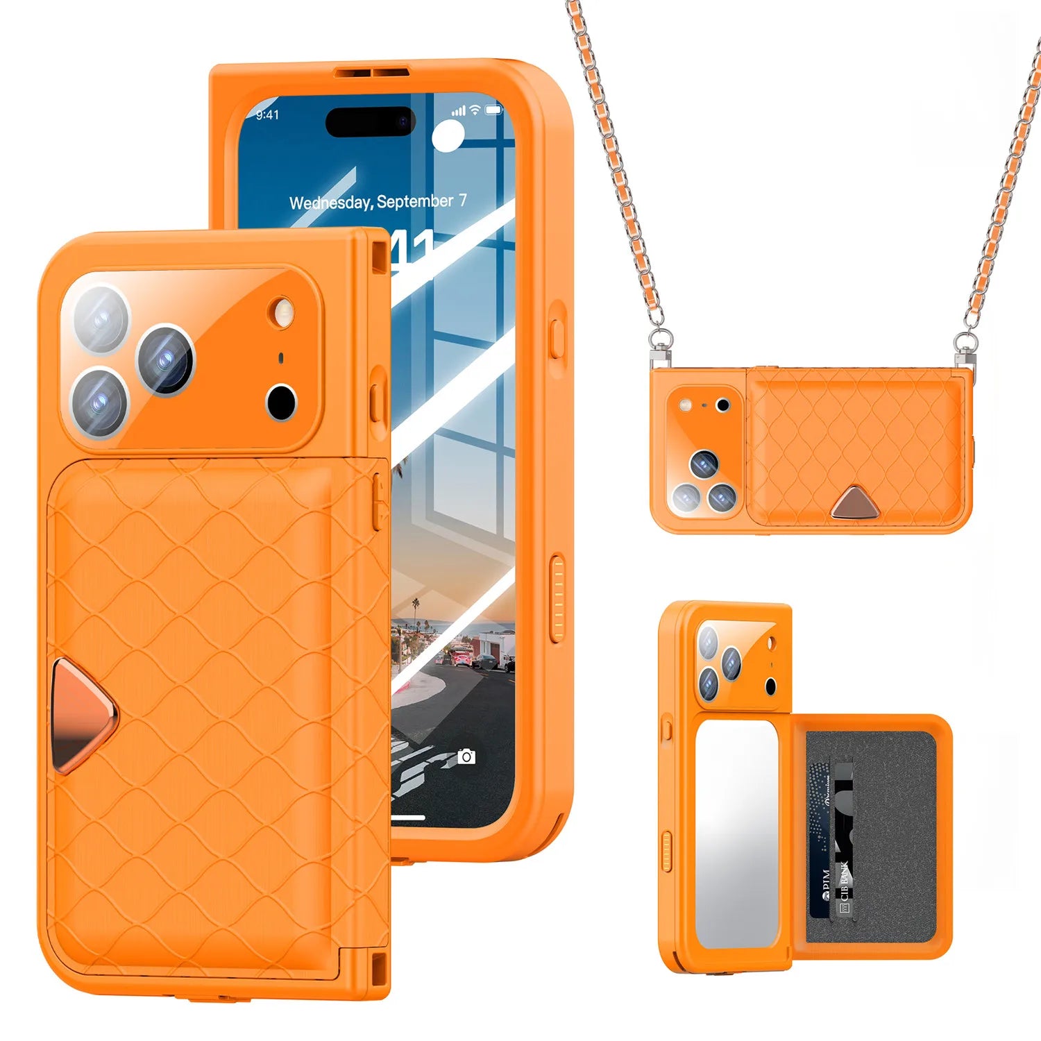 Shellbox Mirror Waterproof Case with Strap for iPhone 17 Series