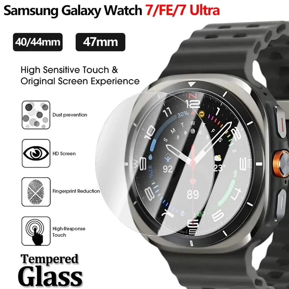 Scratch-Resistant Tempered Glass Screen Protector for Samsung Galaxy Watch 7