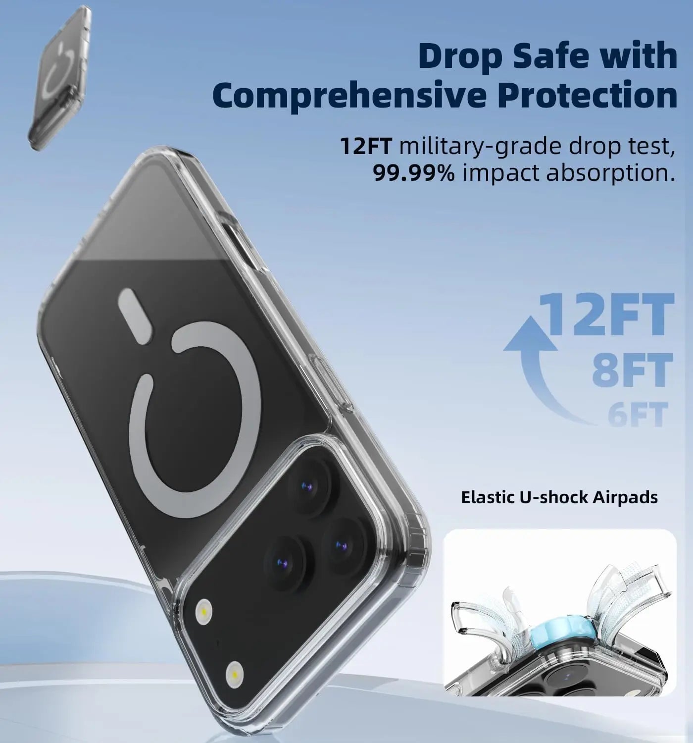 iPhone 17 Series Military-Grade Clear MagSafe Case