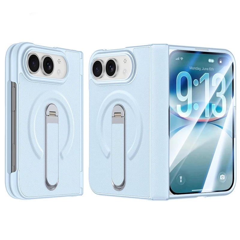 Wireless Charging Folio Case with Integrated Kickstand for iPhone Duo