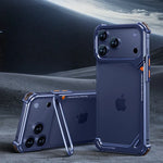 iPhone 17 Series 9-Shaped Minimalist Shockproof Bumper Case with Stand