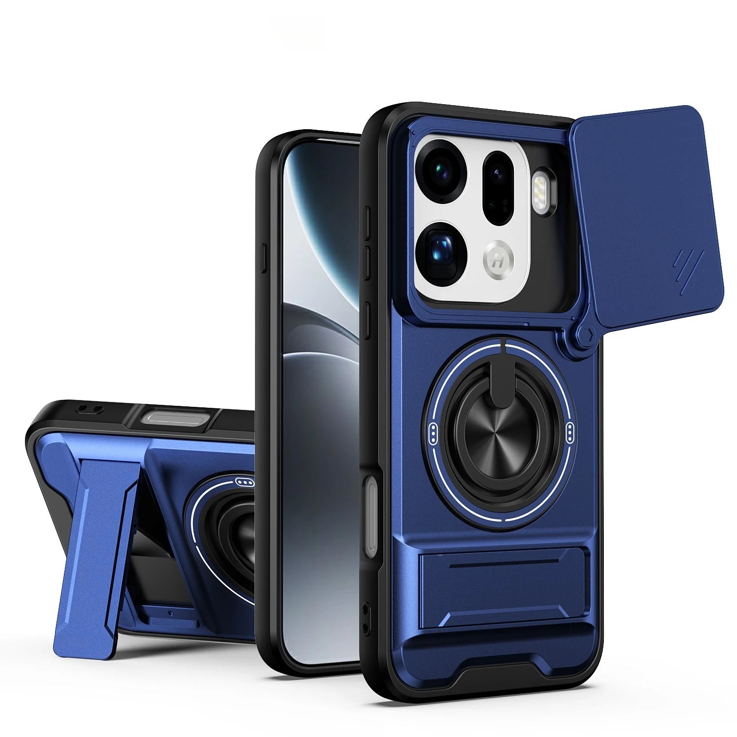 Luxury Protective Case with Rotating Ring Holder for OPPO Find X9 / X9 Pro
