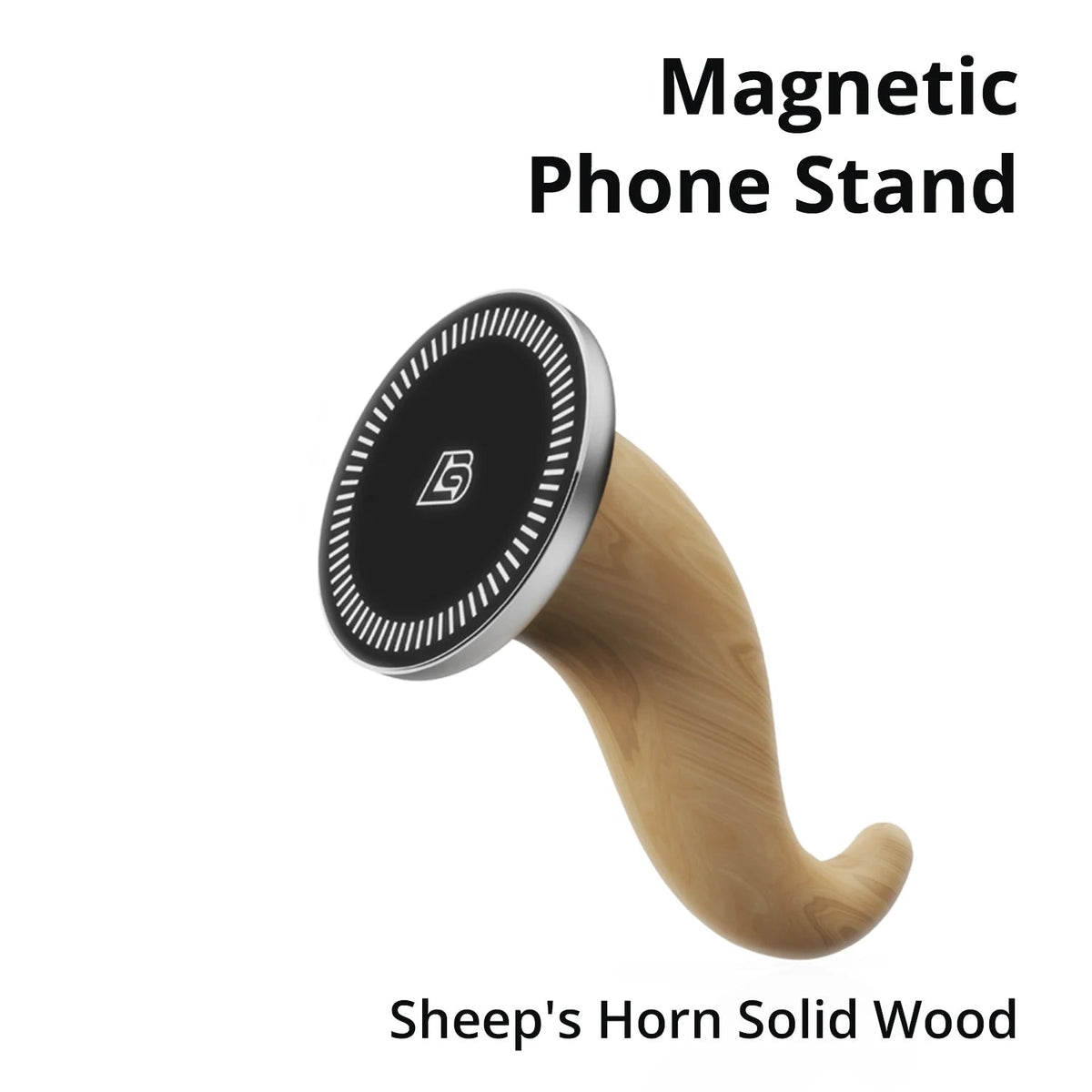 Magnetic Grip Wood Phone Stand