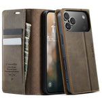 Leather Folio Wallet Case with Integrated Kickstand for iPhone 18 Series