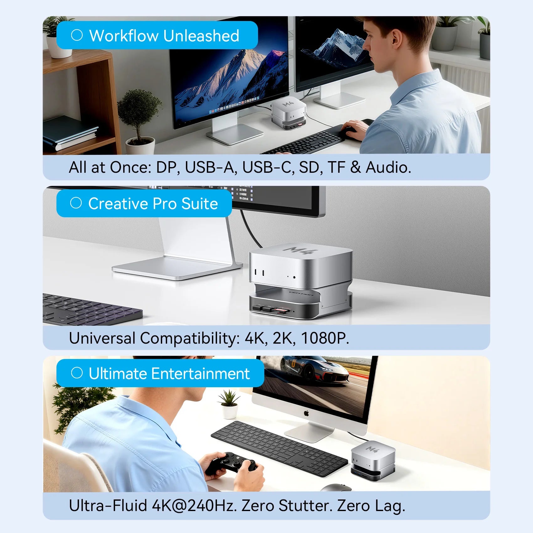 Vention Mac Mini M4 Pro Dock With NVMe SSD Slot