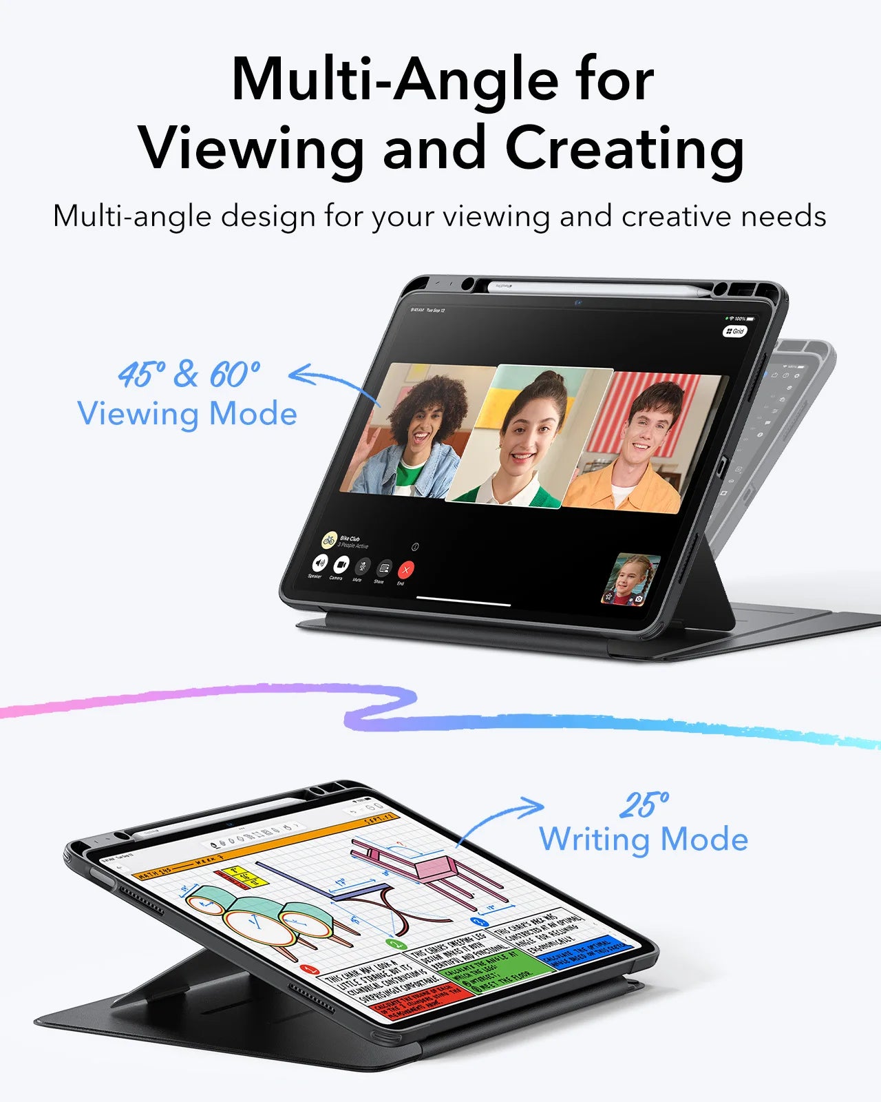 2-in-1 Removable Magnetic Cover for iPad Air M3 (2025)