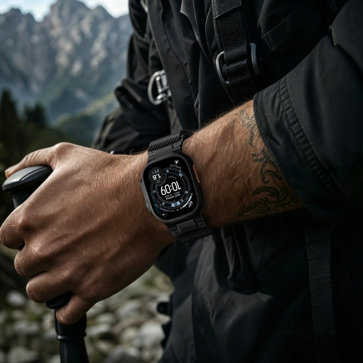Stainless Steel Mesh Band with Magnetic Buckle for Apple Watch