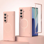 Durable Magnetic Frosted Case with Hinge Protection for Samsung Galaxy Z Fold 7