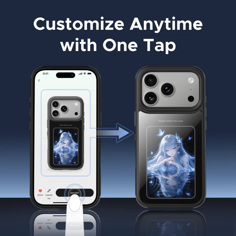 E-Ink Display Case with Airbag Corner Protection for iPhone 18 Series