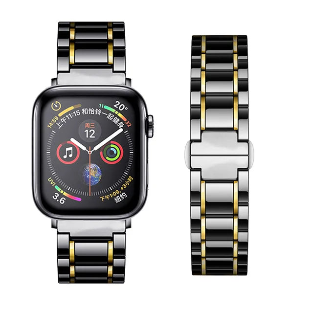 Fashion Ceramic Metal Wristband for Apple Watch