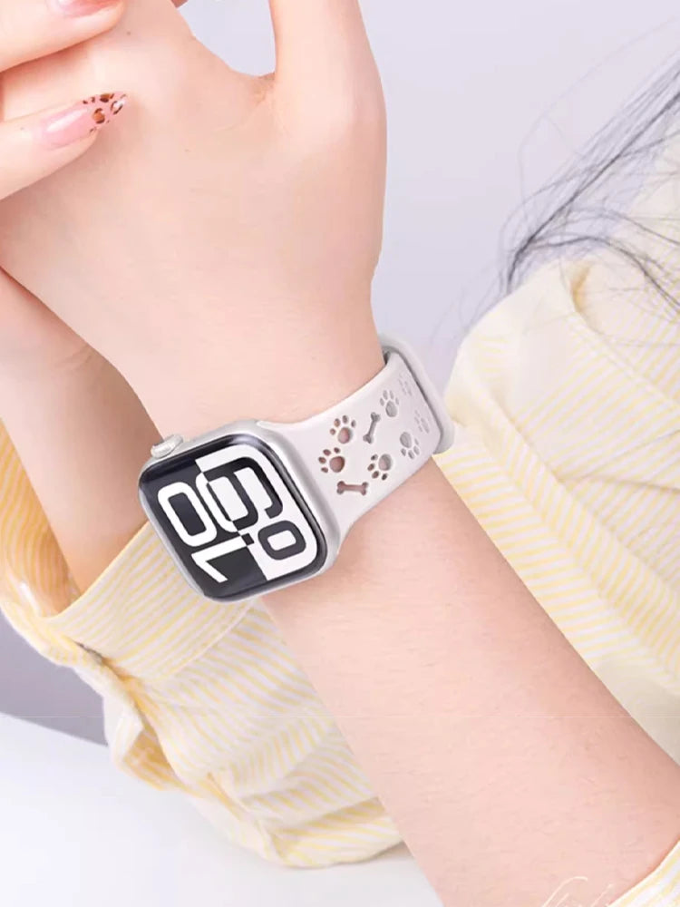 Engraved Silicone Sport Strap for Apple Watch