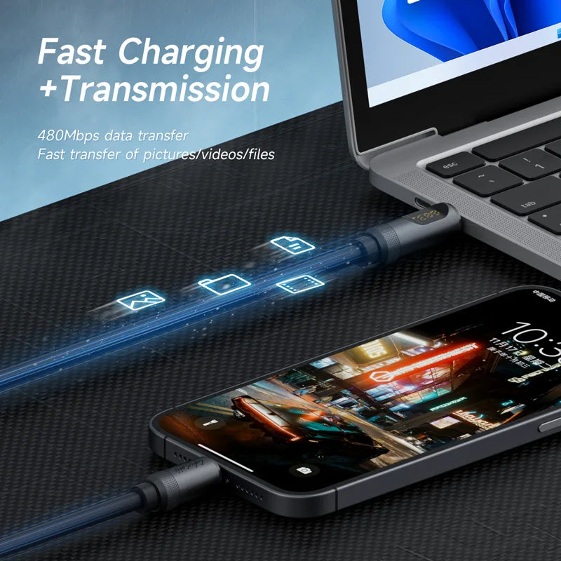 Hagibis USB-C to USB-C Cable with LED Display