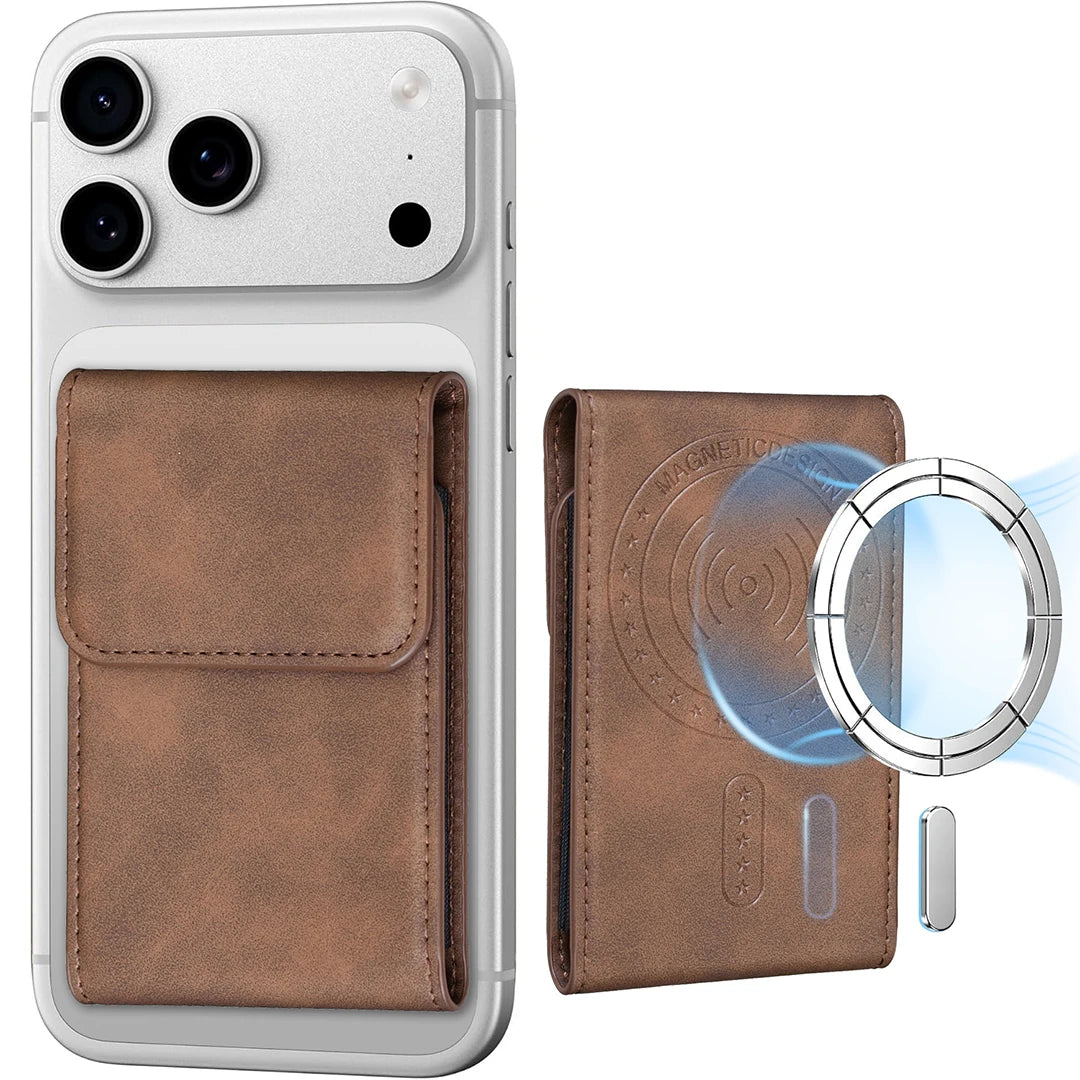 Premium Accordion Magnetic Leather Wallet