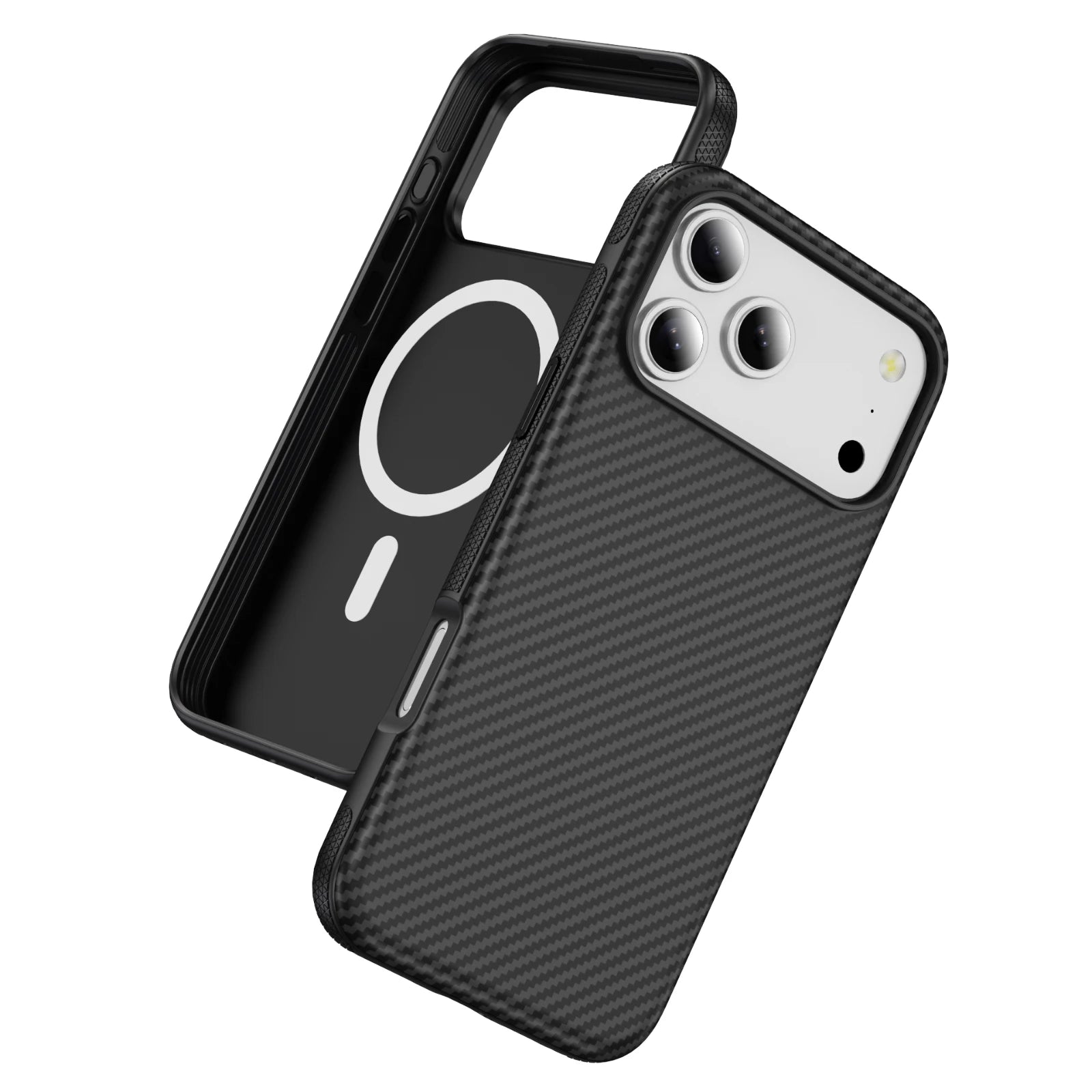 Protective Carbon Fiber Texture MagSafe Case for iPhone 17 Series