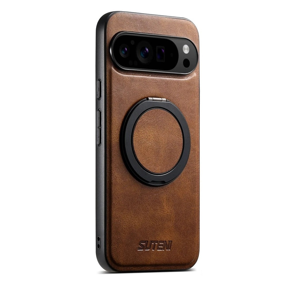 Premium Magnetic Leather Case with 360° Rotating Ring for Google Pixel 9 Series