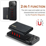 Luxury 2-in-1 Detachable Magnetic Leather Wallet Cover with Card Slots for iPhone 17 Series